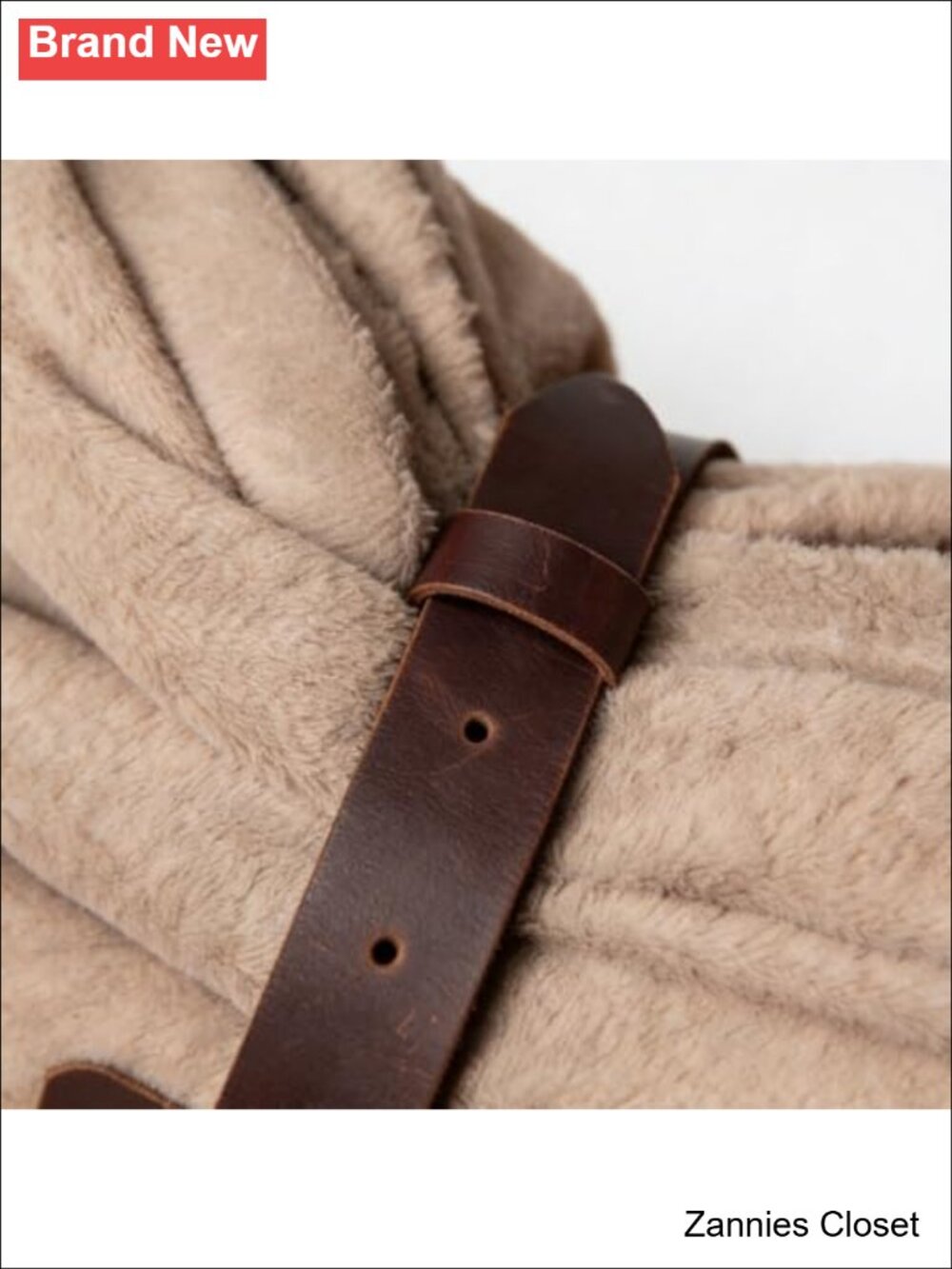 β¨ TORAKIP Full-Grain Leather Blanket Carrier Strap Adjustable Blanket Holder - Picture 4 of 5